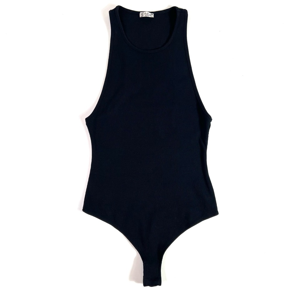 Intimately by Free People Brexley Ribbed Thong Bodysuit Black Size Small - Picture 5 of 15
